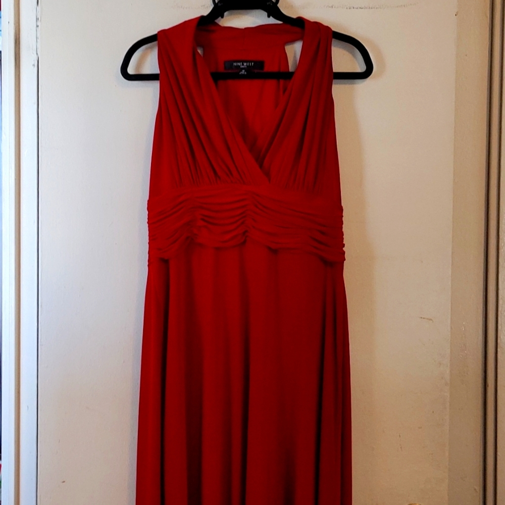 Long Red Bridesmaid Maxi Dress